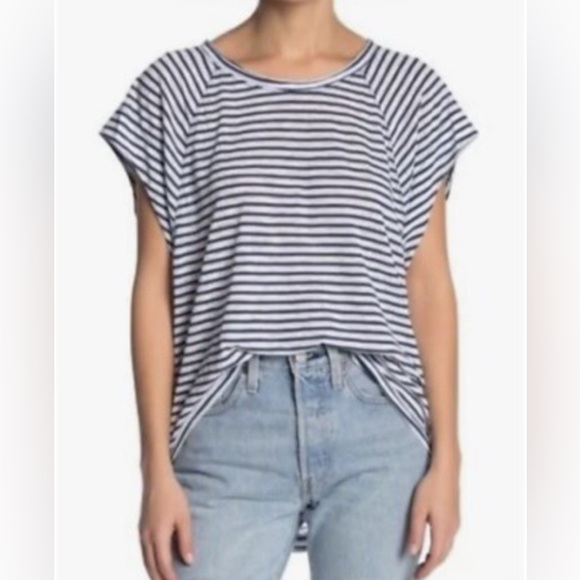 We The Free Tops - We The Free Striped Blue & White Halo Nautical  Tee, ladies size S 2 for $30
